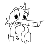 Dibujo para colorear Dibujo De Pajaro Con Dientes Para Pintar Y Colorear