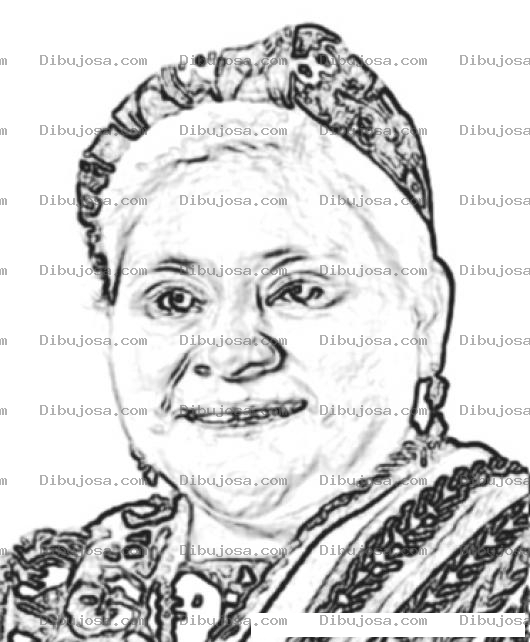 Dibujo para colorear Colorar Rigoberta Menchu Tum