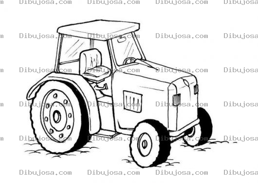 Dibujo para colorear Dibujo De Tractorcito Para Pintar Y Colorear