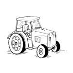 Dibujo para colorear Dibujo De Tractorcito Para Pintar Y Colorear