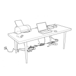 Dibujo para colorear Dibujo De Mesa Con Laptop Mouse Impresora Y Celular Para Pintar Y Colorear