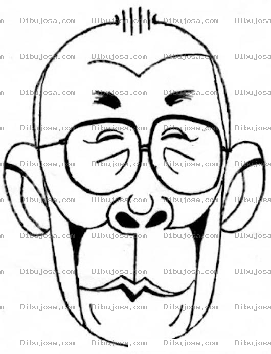 Dibujo para colorear Hombre Con Cara De Mono Para Pintar Y Colorear