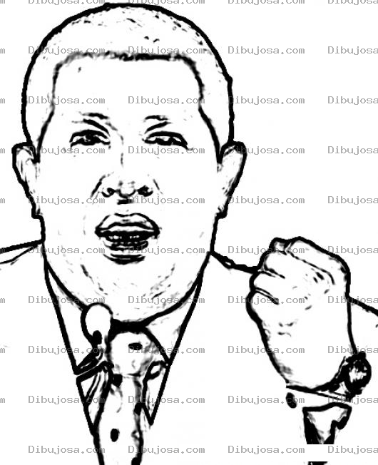 Dibujo para colorear Colorar al Presidente Chavez de Venezuela