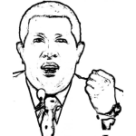 Dibujo para colorear Colorar al Presidente Chavez de Venezuela