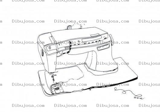 Dibujo para colorear Dibujo De Maquina De Coser Para Pintar Y Colorear