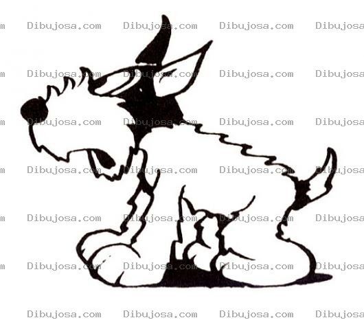 Dibujo para colorear Dibujo De Perrito Asustado Para Pintar Y Colorear