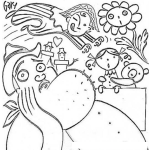 Dibujo para colorear Dibujo De Hombre Con Paperas Para Pintar Y Colorear Mandibulon