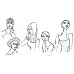 Dibujo para colorear Dibujo De Peinados De Mujeres Para Pintar Y Colorear