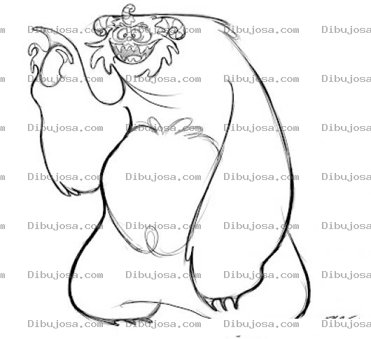 Dibujo para colorear Dibujo De Moustruo Baboso Para Pintar Y Colorear