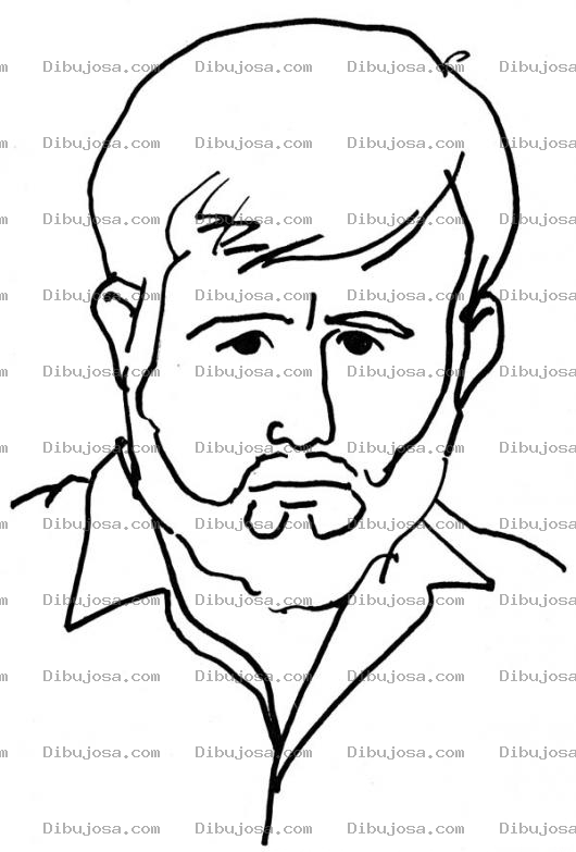 Dibujo para colorear Dibujo De Hombre Barbado Triste Para Pintar Y Colorear Hombre Triston Con Barba