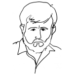 Dibujo para colorear Dibujo De Hombre Barbado Triste Para Pintar Y Colorear Hombre Triston Con Barba