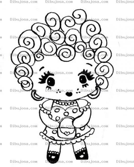 Dibujo para colorear Dibujo De Nena Colocha Para Pintar Y Colorear Nina Murusha Y Morocha Morochita