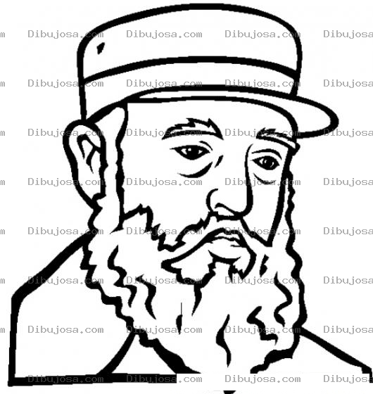 Dibujo para colorear Colorear a Fidel Castro
