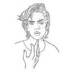 Dibujo para colorear Dibujo De Chico Gay Para Pintar Y Colorear Hombre Amanerado
