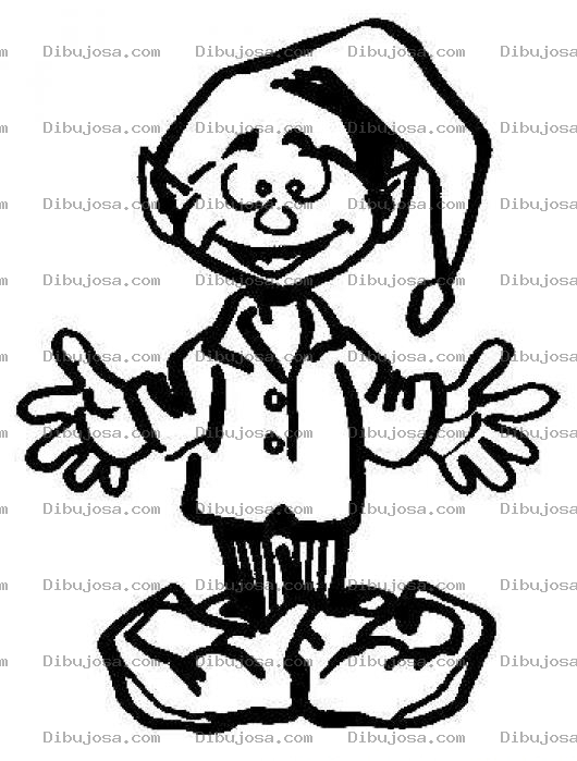 Dibujo para colorear Dibujo De Duendecito Para Pintar Y Colorear