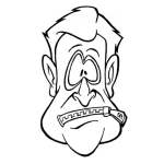Dibujo para colorear Zipper En La Boca Dibujo De Hombre Con Ziper En La Boca Para Pintar Y Colorear Hombre Silenciado