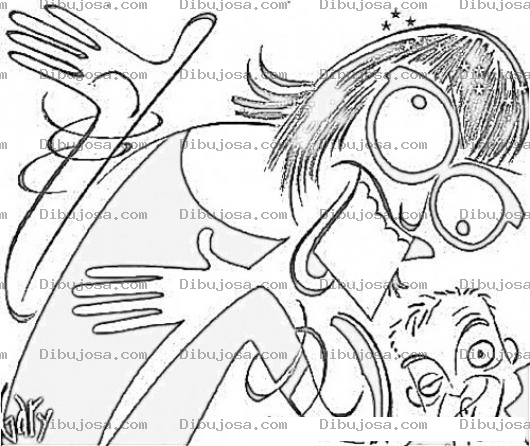 Dibujo para colorear Dibujo De Mujer Elocuente Para Pintar Y Colorear