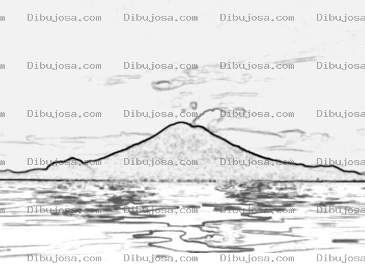 Dibujo para colorear Colorear lago de atitlan guatemala