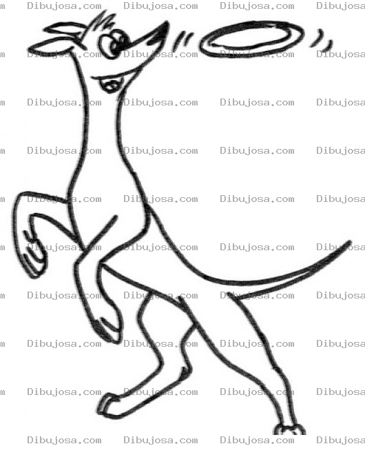 Dibujo para colorear Dibujo De Perro Jugando Frisbi Para Pintar Y Colorear