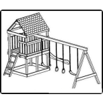 Dibujo para colorear Dibujo De Juego De Ninos De Madera Para Pintar Y Colorear