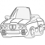 Dibujo para colorear Dibujo De Bmw Convertible Para Pintar Y Colorear