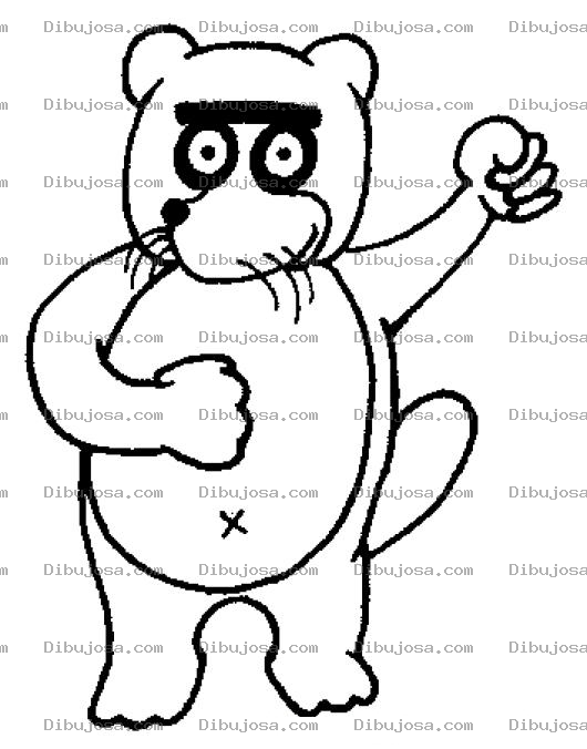 Dibujo para colorear Dibujo De Mapachito Para Pintar Y Colorear Mapache Pegandose En El Pecho