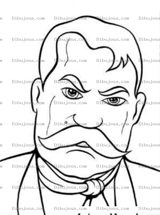 Dibujo para colorear Colorear General Emiliano Zapata de Mexico