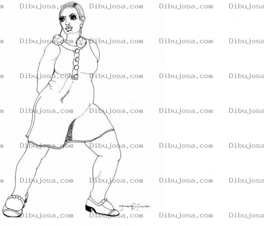 Dibujo para colorear Piernas Gordas Dibujo De Mujer Llenita Pero Piernuda Para Pintar Y Colorear