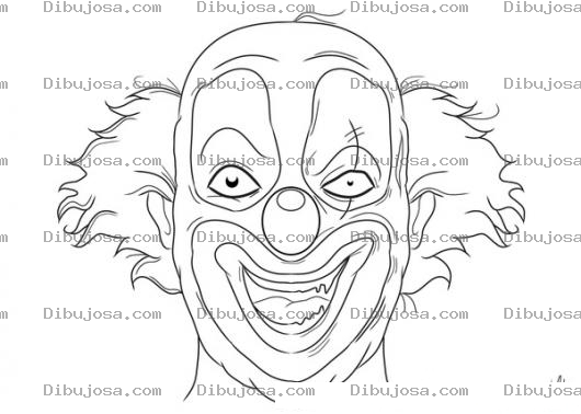 Dibujo para colorear Cara De Payaso Para Pintar Y Colorear