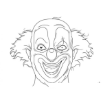 Dibujo para colorear Cara De Payaso Para Pintar Y Colorear