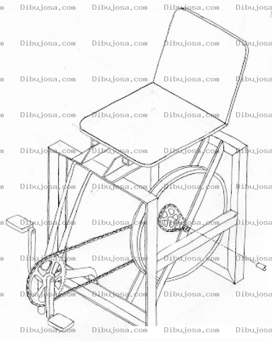 Dibujo para colorear Dibujo De Molino De Pedales Para Pintar Y Colorear