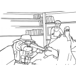 Dibujo para colorear Dibujo De La Captura De Osama Bin Laden Para Pintar Y Colorear