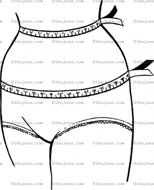 Dibujo para colorear Medidas De Mujer 90 60 90 Dibujo De Una Mujer Con 60 Centimetros De Cintura Y 90 Centimetros De Cadera Para Pintar Y Colorear