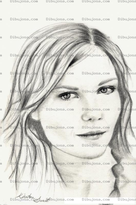 Dibujo para colorear Dibujo De Kirsten Dunst Para Pintar Y Colorear