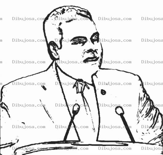 Dibujo para colorear Colorear a Antonio Saca del Salvador