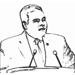 Dibujo para colorear Colorear a Antonio Saca del Salvador