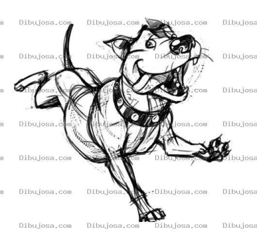 Dibujo para colorear Dibujo De Perro Corriendo Con La Lengua De Fuera Para Colorear