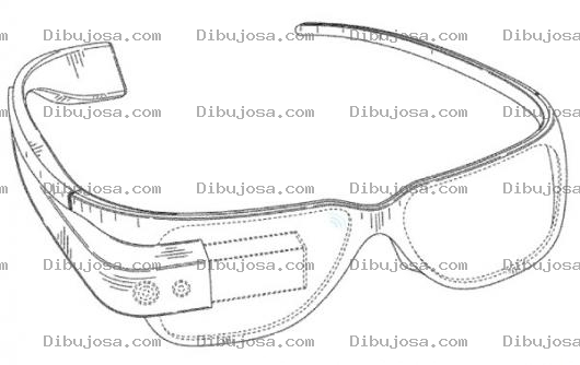 Dibujo para colorear Google Goggles Dibujo De Los Lentes De Google Para Pintar Y Colorear Los Lentes Del Futuro