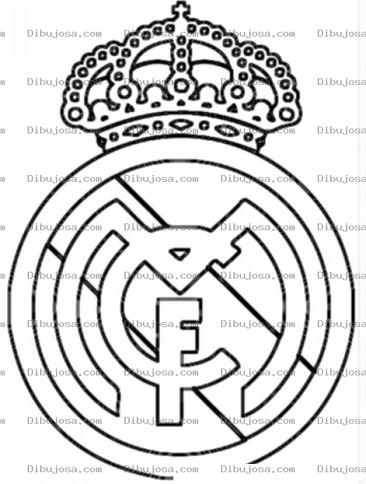 Dibujo para colorear Colorear Logo del Real Madrid