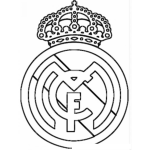 Dibujo para colorear Colorear Logo del Real Madrid