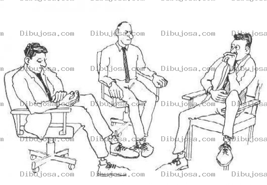 Dibujo para colorear Reunion De Trabajo Dibujo De Jefes Amonestadno A Un Empleado Informal Para Pintar Y Colorear