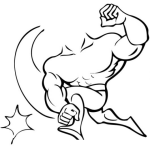 Dibujo para colorear Dibujo De Musculoso Sin Cabeza Para Pintar Y Colorear