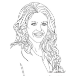 Dibujo para colorear Colorear la cara de shakira
