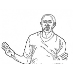 Dibujo para colorear Dibujo De Negrito Despreocupado Para Pintar Y Colorear Hombre Haciendo El Gesto De Yo No Se Para Pintar Y Colorear