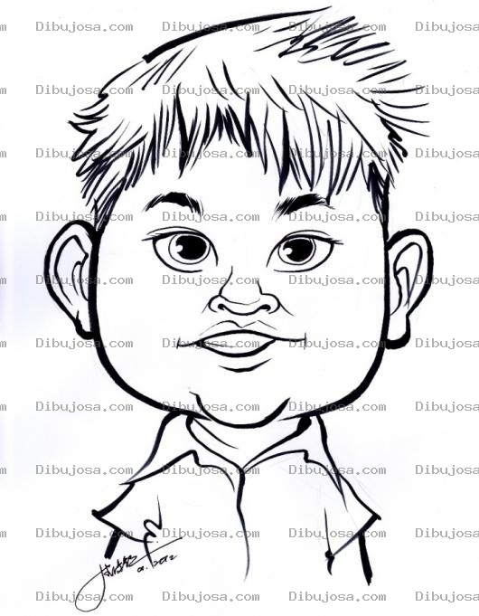 Dibujo para colorear Dibujo De Nino Con Pelo Parado Para Pintar Y Colorear