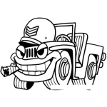 Dibujo para colorear Dibujo De Jeep Militar Para Pintar Y Colorear