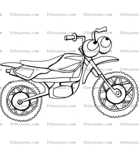 Dibujo para colorear Dibujo De Moto Con Ojos Para Pintar Y Colorear