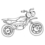 Dibujo para colorear Dibujo De Moto Con Ojos Para Pintar Y Colorear