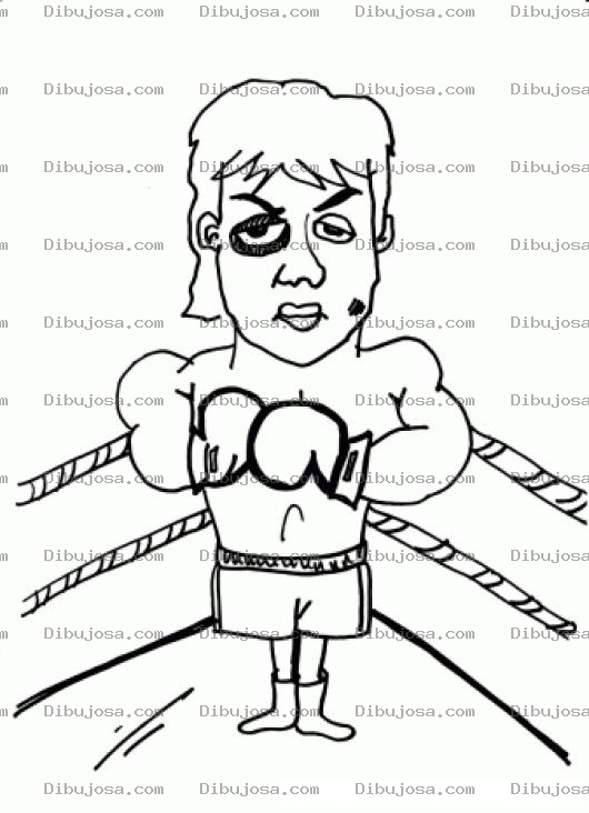 Dibujo para colorear Ojo Inflamado Dibujo De Boxeador Con El Ojo Morado Para Pintar Y Colorear