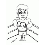 Dibujo para colorear Ojo Inflamado Dibujo De Boxeador Con El Ojo Morado Para Pintar Y Colorear